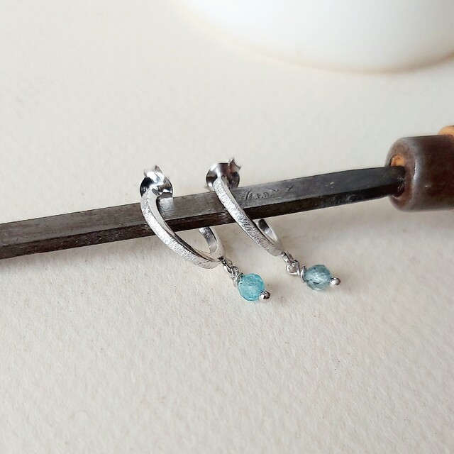 Pendientes Lara en plata y Topacio