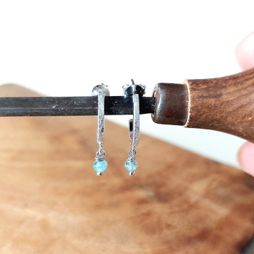 Pendientes Lara en plata y Topacio