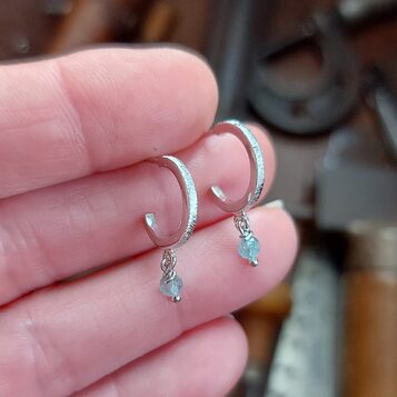 Pendientes Lara en plata y Topacio