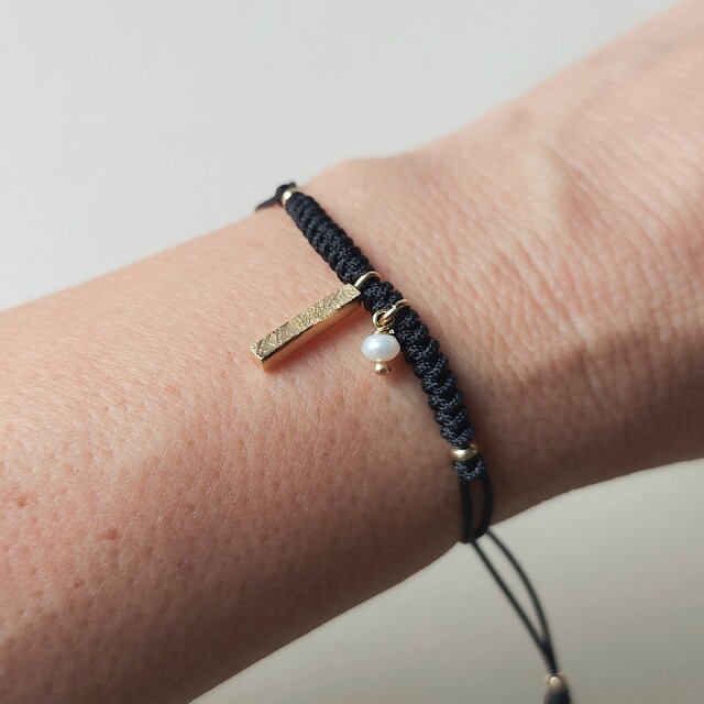 Pulsera Mia Perla en plata con baño de oro