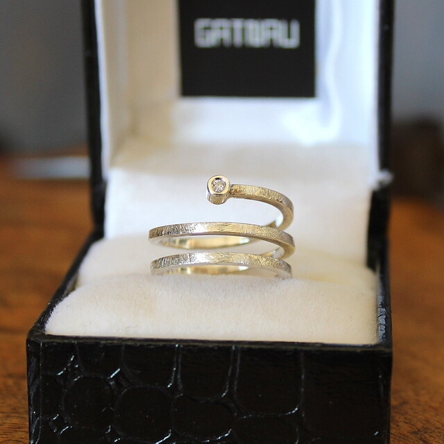 Anillo de compromiso Bet Plata y Diamante
