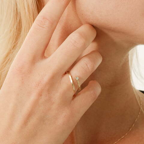 Anillo compromiso Aura Oro y Diamante