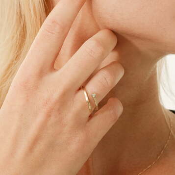 Anillo compromiso Aura Oro y Diamante