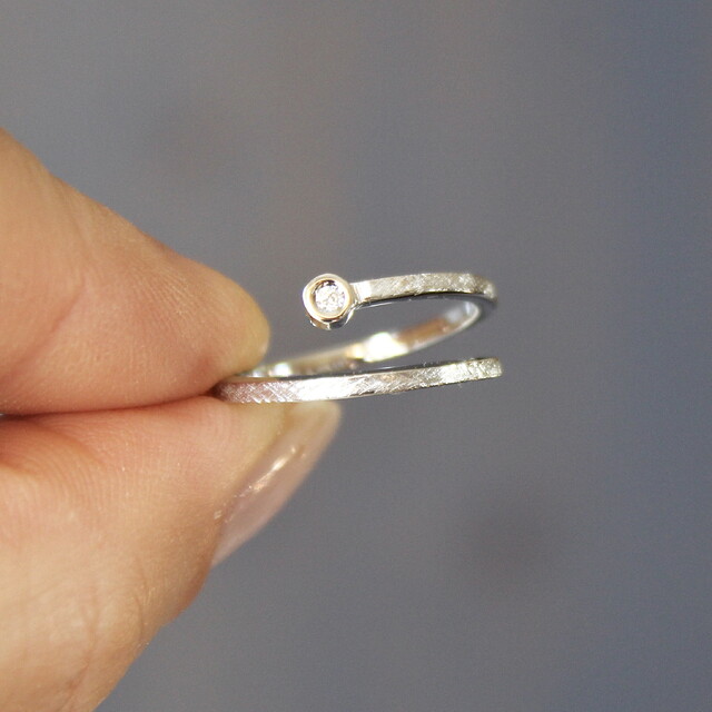 Anillo de compromiso Aura Oro Blanco y Diamante