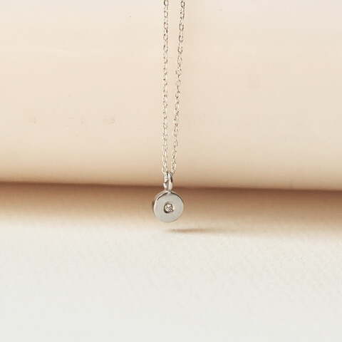 Colgante Nora kids Plata y Diamante