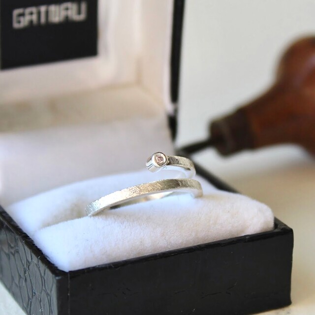 Anillo de compromiso Aura Plata y Diamante