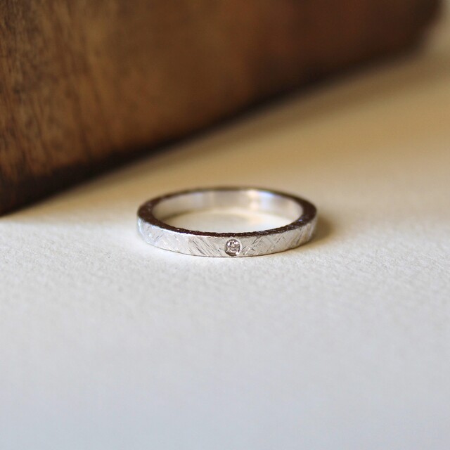 Anillo de compromiso Blanche Plata y diamante
