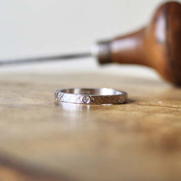 Anillo de compromiso Blanche Plata y diamante
