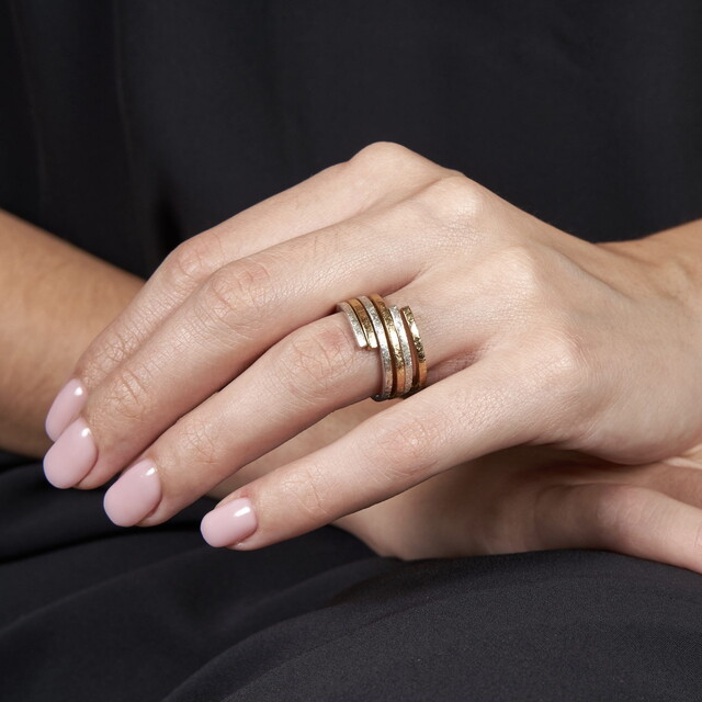 Anillo DUO Plata Oro
