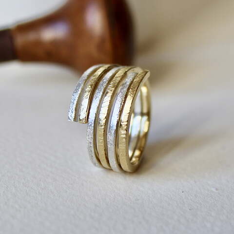Anillo DUO Plata Oro
