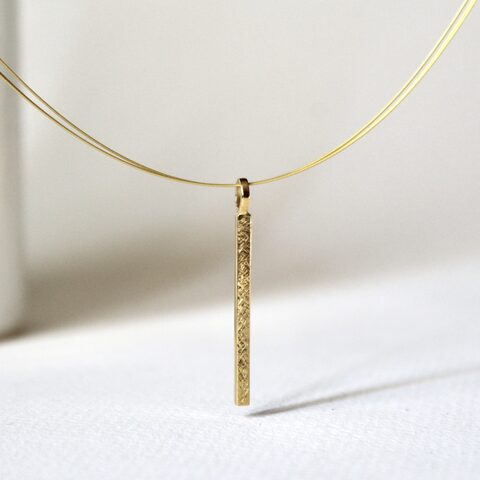 Colgante Rusk Grande Plata con Baño de Oro gargantilla Oro