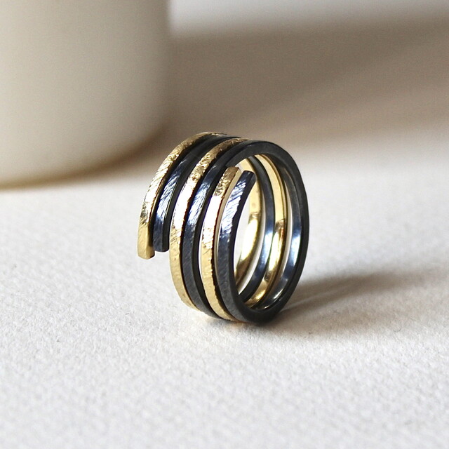 Anillo DUO Black Oro