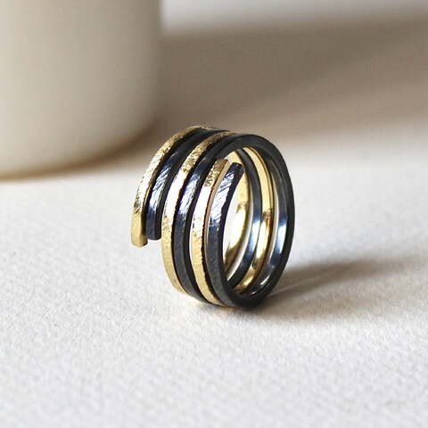 Anillo DUO Black Oro
