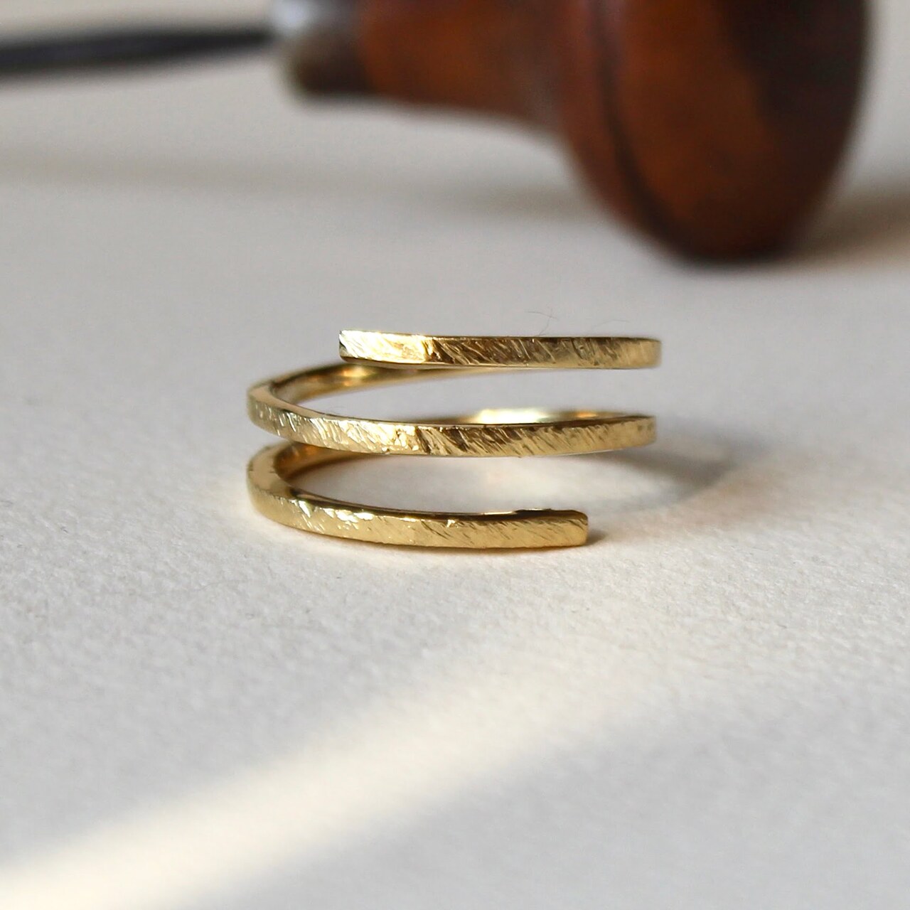 Anillo Ànnia Plata con Baño de Oro