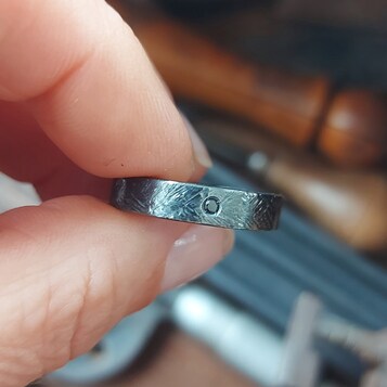 Alianza Noir BLACK Plata y Diamante negro