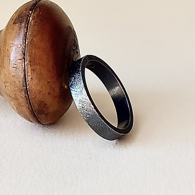 Anillo Zuri BLACK Plata
