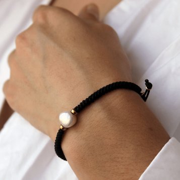 Pulsera Jana Perla Plata y baño de oro