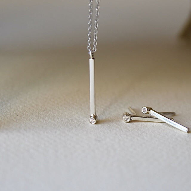 Colgante Àneu Diamante y Plata