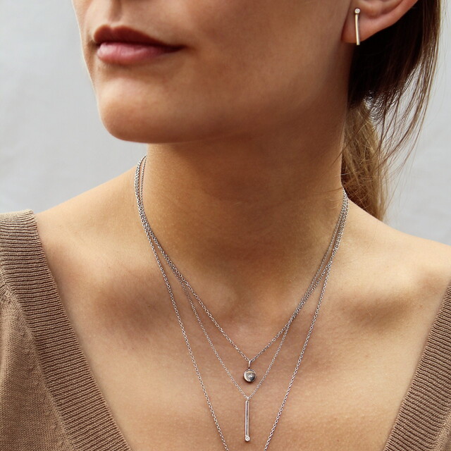 Colgante Àneu Diamante y Plata