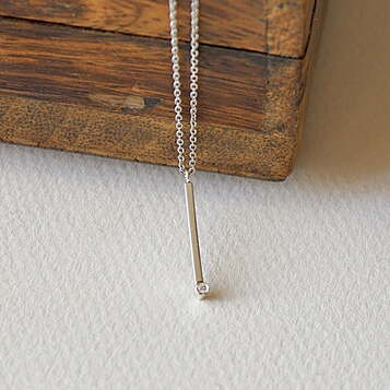 Colgante Àneu Diamante y Plata