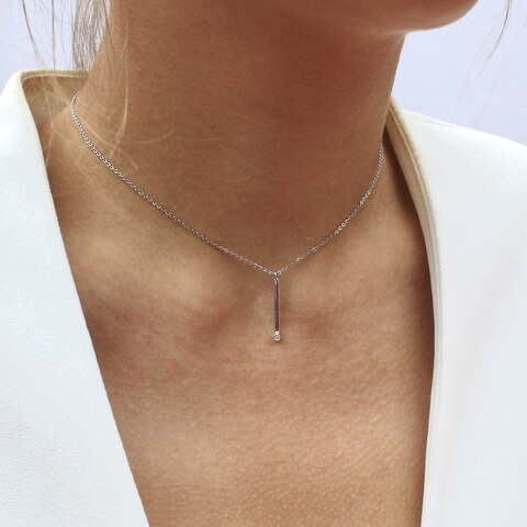 Colgante Àneu Diamante y Plata
