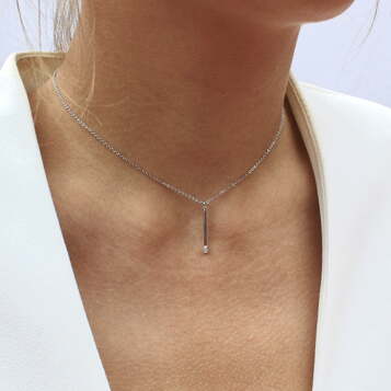 Colgante Àneu Diamante y Plata