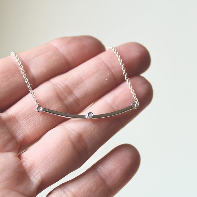 Gargantilla Àneu Diamante y Plata