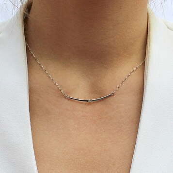 Gargantilla Àneu Diamante y Plata