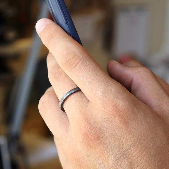 Anillo MAN Ares Black Plata