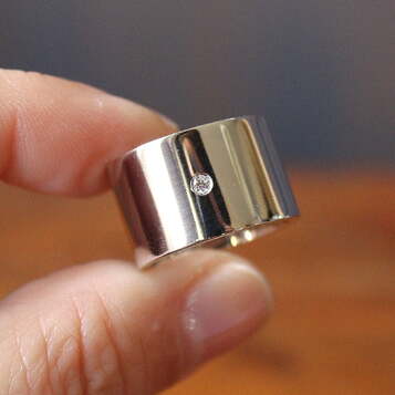 Anillo MAN Mirror maxi Diamante