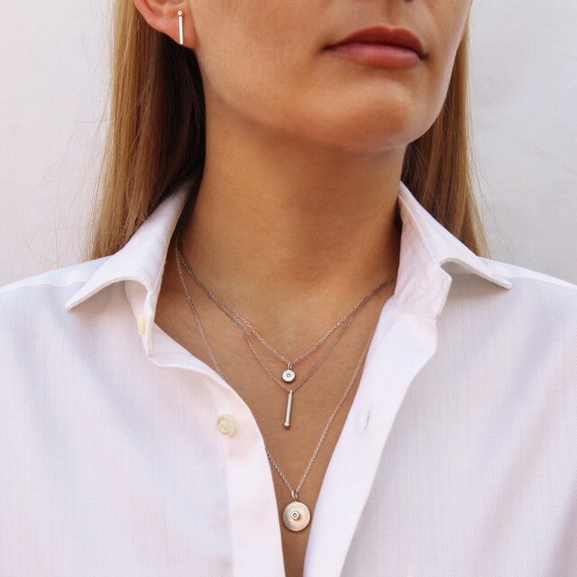 Colgante Nora Plata y Diamante