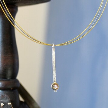 Gargantilla Arsenda Oro, Diamante y Plata