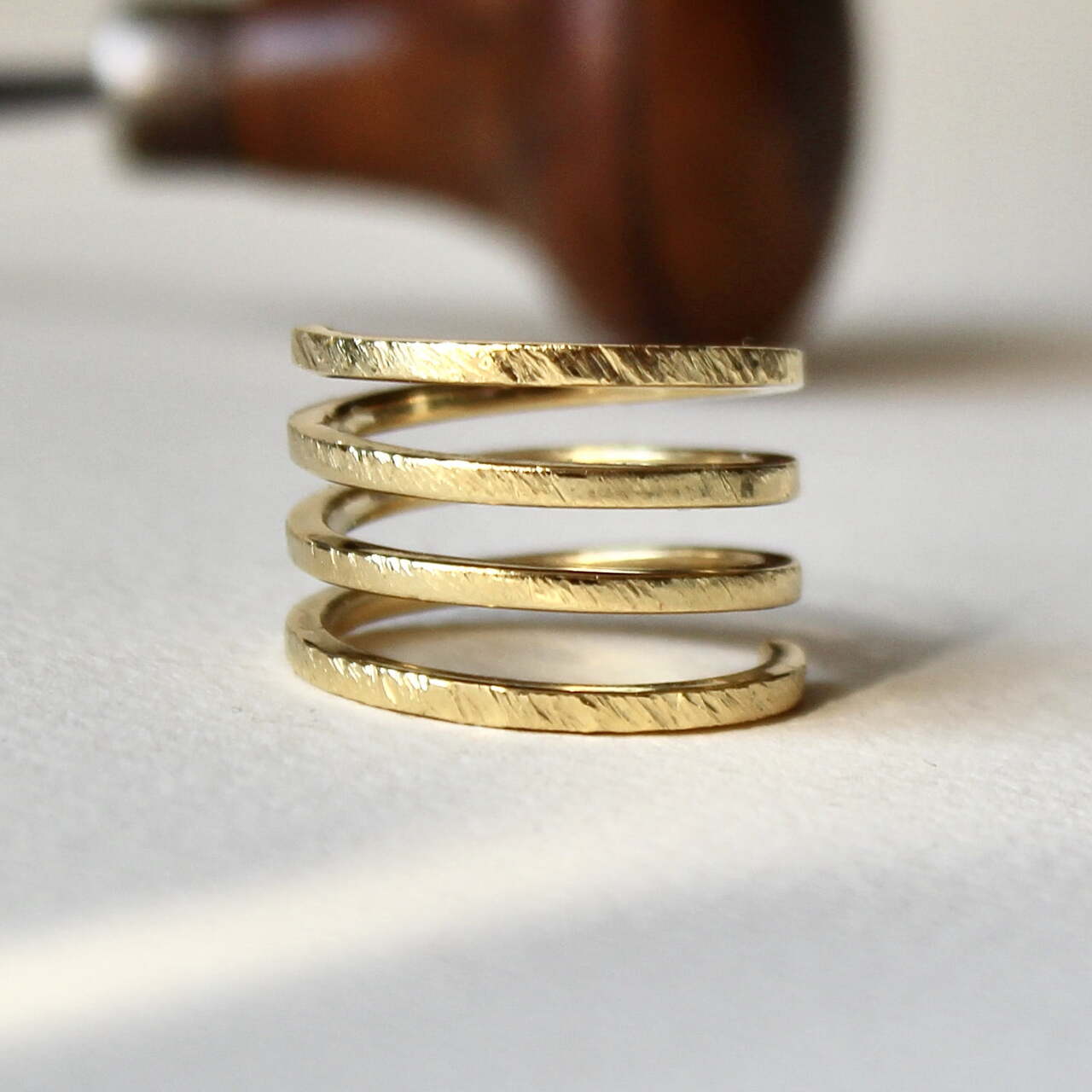 Anillo Elna Plata con Baño de Oro
