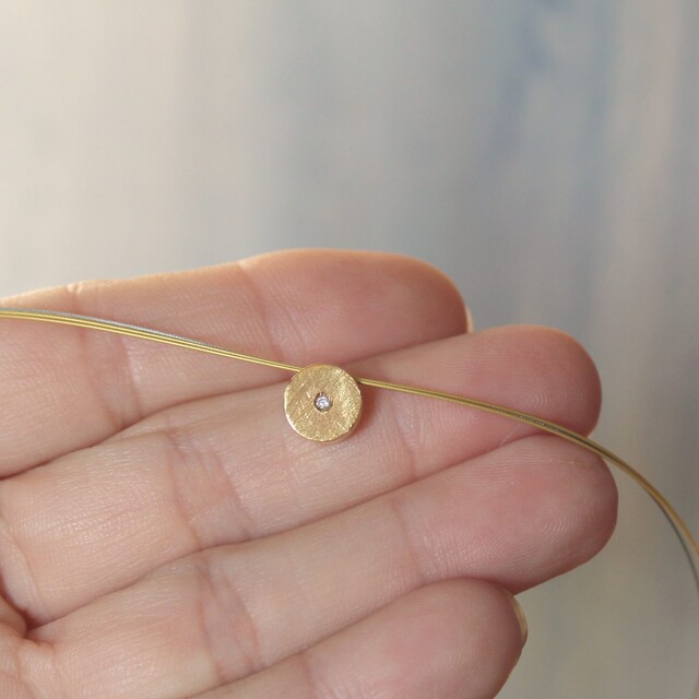 Gargantilla Elba Diamante en Plata con baño de Oro