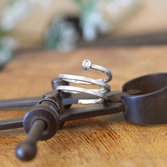 Anillo Bet Plata y Diamante