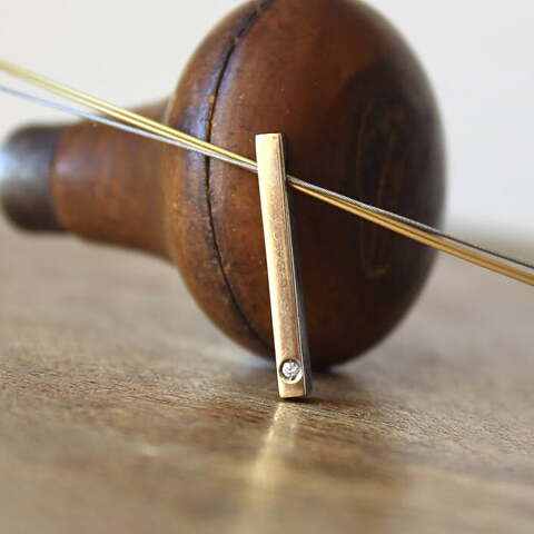 Colgante Eider Oro, Diamante y Plata