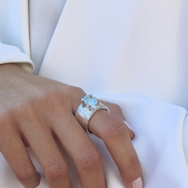Anillo Isona Plata Topacio