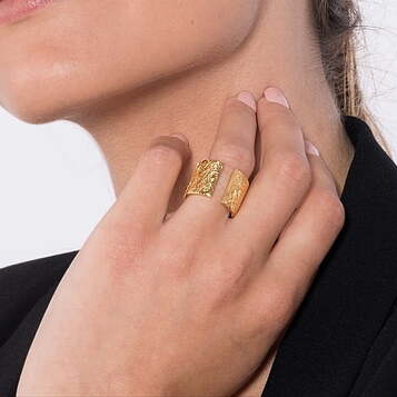 Anillo Rusk Plata con Baño de Oro