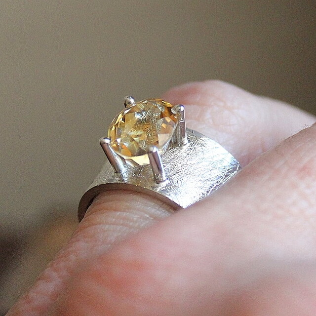 Anillo Isona Plata Citrino