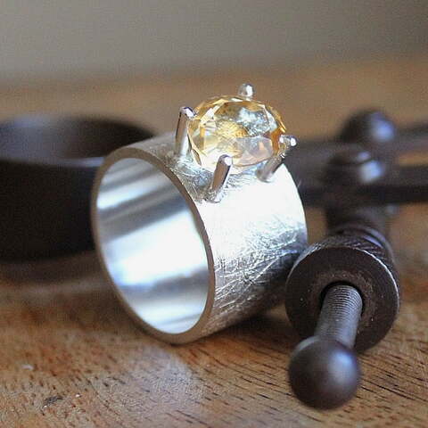 Anillo Isona Plata Citrino