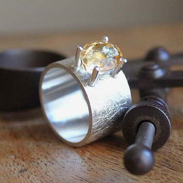 Anillo Isona Plata Citrino