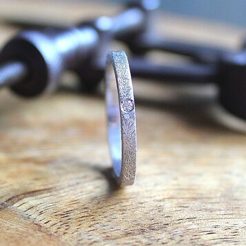 Anillo MAN Blanche Plata y diamante