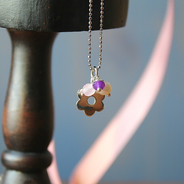 Colgante Flor Plata