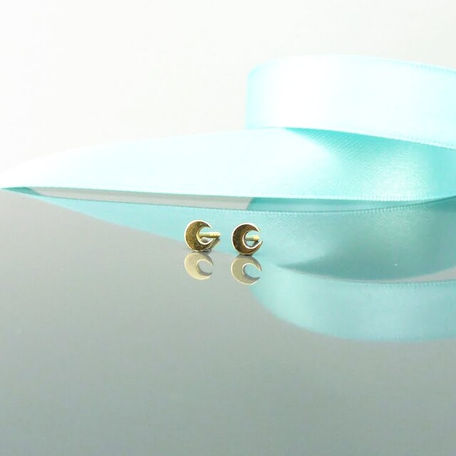 Colgante luna oro perla