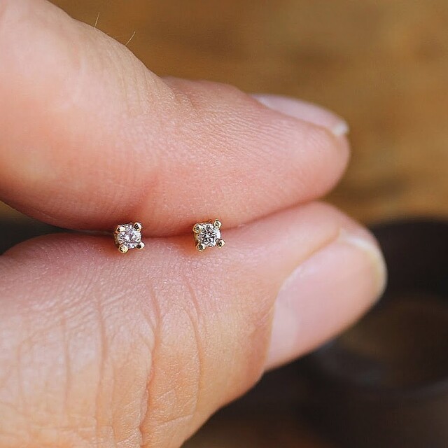 Pendiente kids Juliette Oro y Diamante