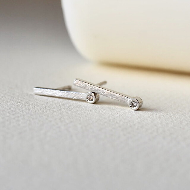 Pendientes Tina Diamante y Plata