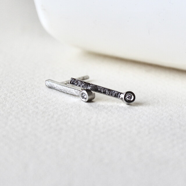 Pendientes Tina Diamante y Plata