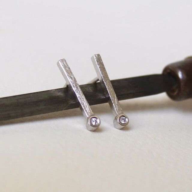 Pendientes Tina Diamante y Plata