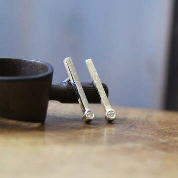 Pendientes Tina Diamante y Plata
