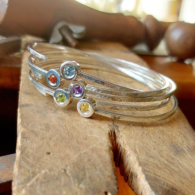 Pulsera Fiona Plata y Amatist